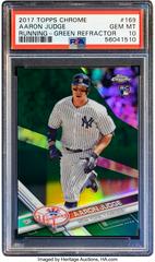Aaron Judge [Running Green] #169 Baseball Cards 2017 Topps Chrome Prices