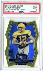 Aaron Rodgers [Gold Prizm Die Cut] #113 Football Cards 2016 Panini Select Prices