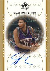 Shawn Marion Basketball Cards 2000 SP Authentic Sign of the Times Prices