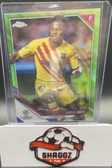 Ansu Fati [Neon Green Refractor] Soccer Cards 2021 Topps Chrome UEFA Champions League Prices