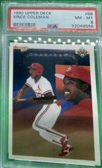 Vince Coleman Baseball Cards 1990 Upper Deck Prices