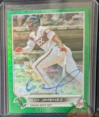 Eloy Jimenez [Green] #CA-EJ Baseball Cards 2022 Topps Chrome Logofractor Autographs Prices