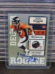 Eric Decker [Orange Jersey Autograph] #214 Football Cards 2010 Playoff Contenders Prices