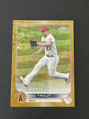Mike Trout [Gold] #27 Baseball Cards 2022 Topps Chrome Logofractor Prices