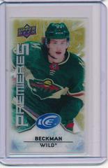 Adam Beckman [Gold] #MI-9 Hockey Cards 2021 Upper Deck Ice Premieres Mini Prices