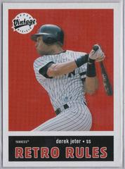 Derek Jeter #5 Baseball Cards 2001 Upper Deck Vintage Retro Rules Prices