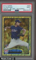 YU Darvish [Throwing Right Blue Jersey Gold Sparkle] #660 Baseball Cards 2012 Topps Prices