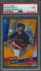 Mookie Betts [Orange Refractor] #1 Baseball Cards 2019 Topps Finest Prices