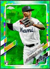 Jazz Chisholm Jr. [Green] Baseball Cards 2021 Topps Chrome Update Sapphire Prices