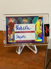 Iwan Roberts , Stefan Bajcetic [Navy Blue] #DA-36 Soccer Cards 2022 Leaf Vivid Dual Autographs Prices