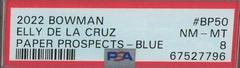 Elly De LA Cruz [Blue] #BP-50 Baseball Cards 2022 Bowman Paper Prospects Prices