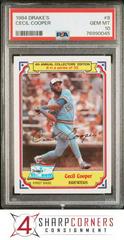 Cecil Cooper Baseball Cards 1984 Drake's Prices