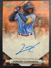 Junior Caminero [Rose Gold] #PA-JCR Baseball Cards 2023 Bowman Sterling Prospect Autograph Prices