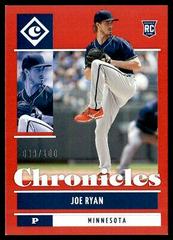 Joe Ryan [Red] Baseball Cards 2022 Panini Chronicles Prices