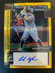 Andrew Vaughn [Gold] #SIGS-AN Baseball Cards 2022 Panini Donruss Optic Signature Series Prices
