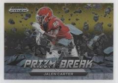 Jalen Carter [Black Gold] #PB-17 Football Cards 2023 Panini Prizm Draft Picks Break Prices