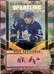 Nick Abruzzese #SCR-NA Hockey Cards 2022 Upper Deck Black Diamond Sparkling Rookie Scripts Prices