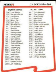 Atlanta Braves, Detroit Tigers, Special Cards Checklist #660 Baseball Cards 1990 Fleer Prices