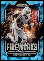 Stefon Diggs [Blue Ice] #F-13 Football Cards 2022 Panini Prizm Fireworks Prices