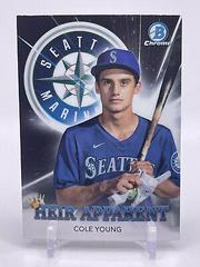 Cole Young #HA-17 Baseball Cards 2022 Bowman Draft Heir Apparent Prices