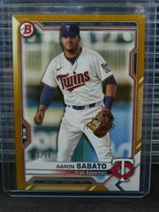 Aaron Sabato [Gold] #BD-163 Baseball Cards 2021 Bowman Draft Prices