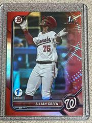 Elijah Green [Red] #BD-23 Baseball Cards 2022 Bowman Draft 1st Edition Prices