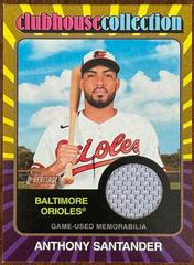 Anthony Santander [Gold] #CCR-ASA Baseball Cards 2024 Topps Heritage Clubhouse Collection Relic Prices