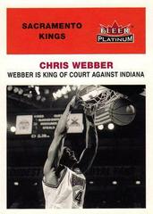 Chris Webber #208 Basketball Cards 2001 Fleer Platinum Prices