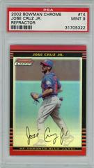 Jose Cruz Jr. [Refractor] #14 Baseball Cards 2002 Bowman Chrome Prices