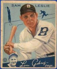Sam Leslie Baseball Cards 1934 Goudey Prices