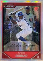 Alfonso Soriano [Orange Refractor] #80 Baseball Cards 2007 Bowman Chrome Prices