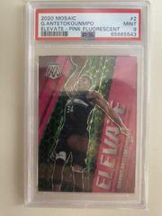 Giannis Antetokounmpo [Pink Fluorescent] #2 Basketball Cards 2020 Panini Mosaic Elevate Prices