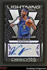 Will Barton [Purple] Basketball Cards 2021 Panini Obsidian Lightning Strike Signatures Prices