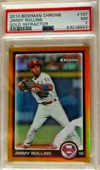 Jimmy Rollins [Gold Refractor] Baseball Cards 2010 Bowman Chrome Prices