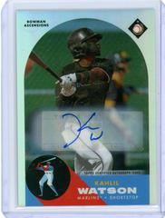 Kahlil Watson [Autograph] #BA-4 Baseball Cards 2022 Bowman Chrome Ascensions Prices