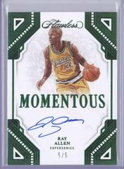Ray Allen [Emerald] #42 Basketball Cards 2022 Panini Flawless Momentous Autograph Prices