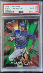 Ronald Acuna Jr. [Green] #109 Baseball Cards 2018 Topps Fire Prices