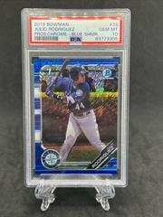 Julio Rodriguez [Blue Shimmer] #BCP-33 Baseball Cards 2019 Bowman Chrome Prospects Prices