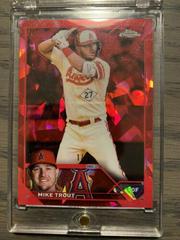 Mike Trout [Red] Baseball Cards 2023 Topps Chrome Sapphire Prices