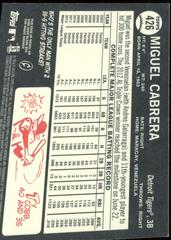 Miguel Cabrera [Fielding Venezuelan] #426 Baseball Cards 2013 Topps Heritage Prices