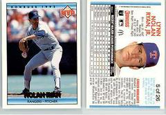 Nolan Ryan #5 Baseball Cards 1992 Donruss McDonald's MVP Prices