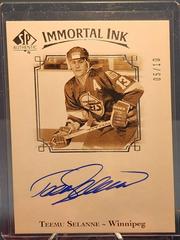 Teemu Selanne #II-TS Hockey Cards 2021 SP Authentic Immortal Ink Autographs Prices