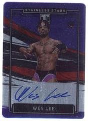 Wes Lee [Purple] Wrestling Cards 2022 Panini Impeccable WWE Stainless Stars Autographs Prices