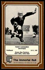 Tony Canadeo Football Cards 1975 Fleer Hall of Fame Prices