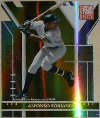 Alfonso Soriano [Status Gold] #43 Baseball Cards 2004 Donruss Elite Prices
