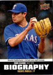 Vicente Padilla #SB-35 Baseball Cards 2010 Upper Deck Season Biography Prices
