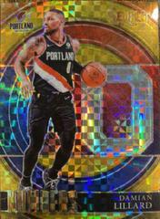 Damian Lillard [Gold Prizm] #15 Basketball Cards 2021 Panini Select Numbers Prices