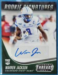 Warren Jackson #TS-WJS Football Cards 2021 Panini Chronicles Draft Picks Threads Rookie Signatures Prices