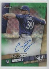 Corbin Burnes [Green Wave Refractor] #FA-CB Baseball Cards 2019 Topps Finest Autographs Prices
