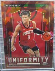 Jalen Green [Red Ice] #26 Basketball Cards 2021 Panini Contenders Optic Uniformity Prices